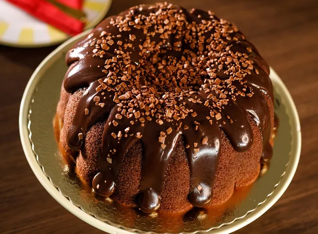 Bolo Vulcao de Chocolate